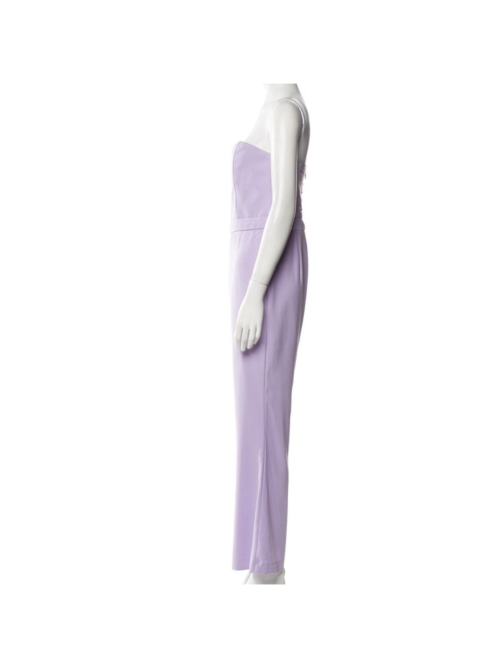 Alice + Olivia Lavera Crepe Flared Leg Jumpsuit - Picture 9 of 10